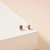 Birth Stone Stud Earrings- Purple