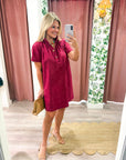 Margaux Mini Dress-Plum