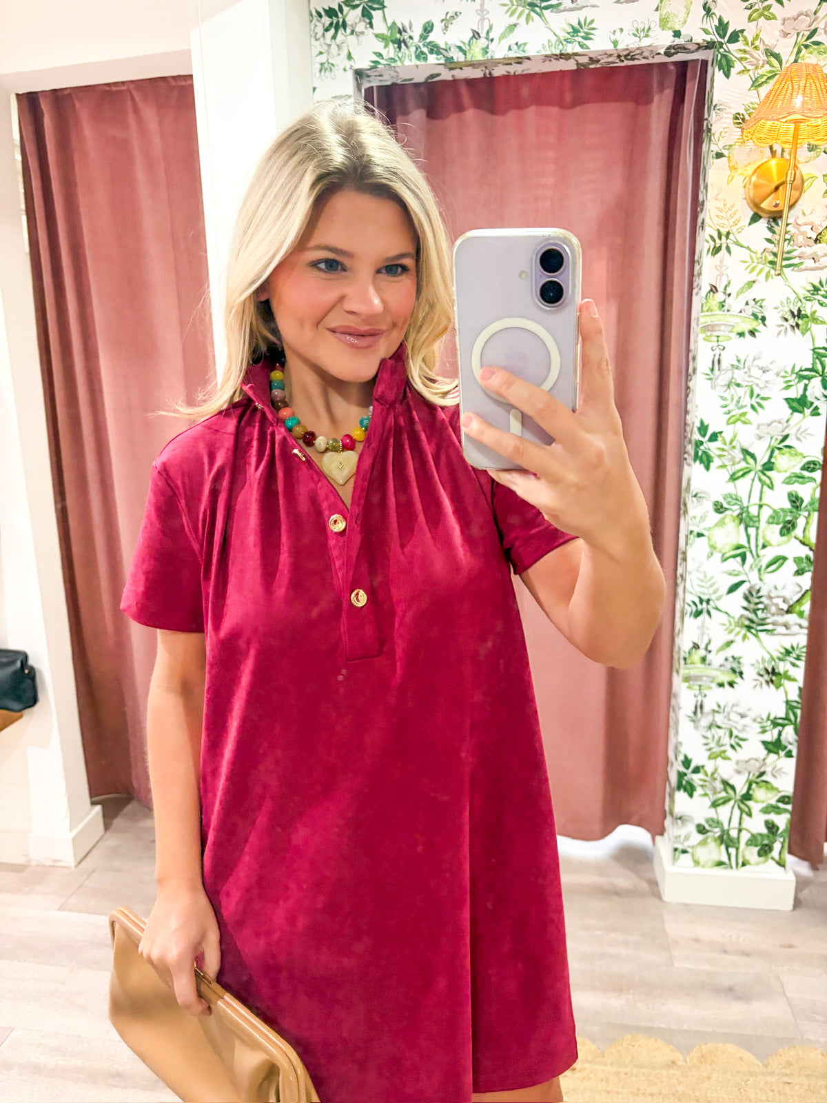 Margaux Mini Dress-Plum