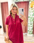 Margaux Mini Dress-Plum