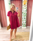 Margaux Mini Dress-Plum