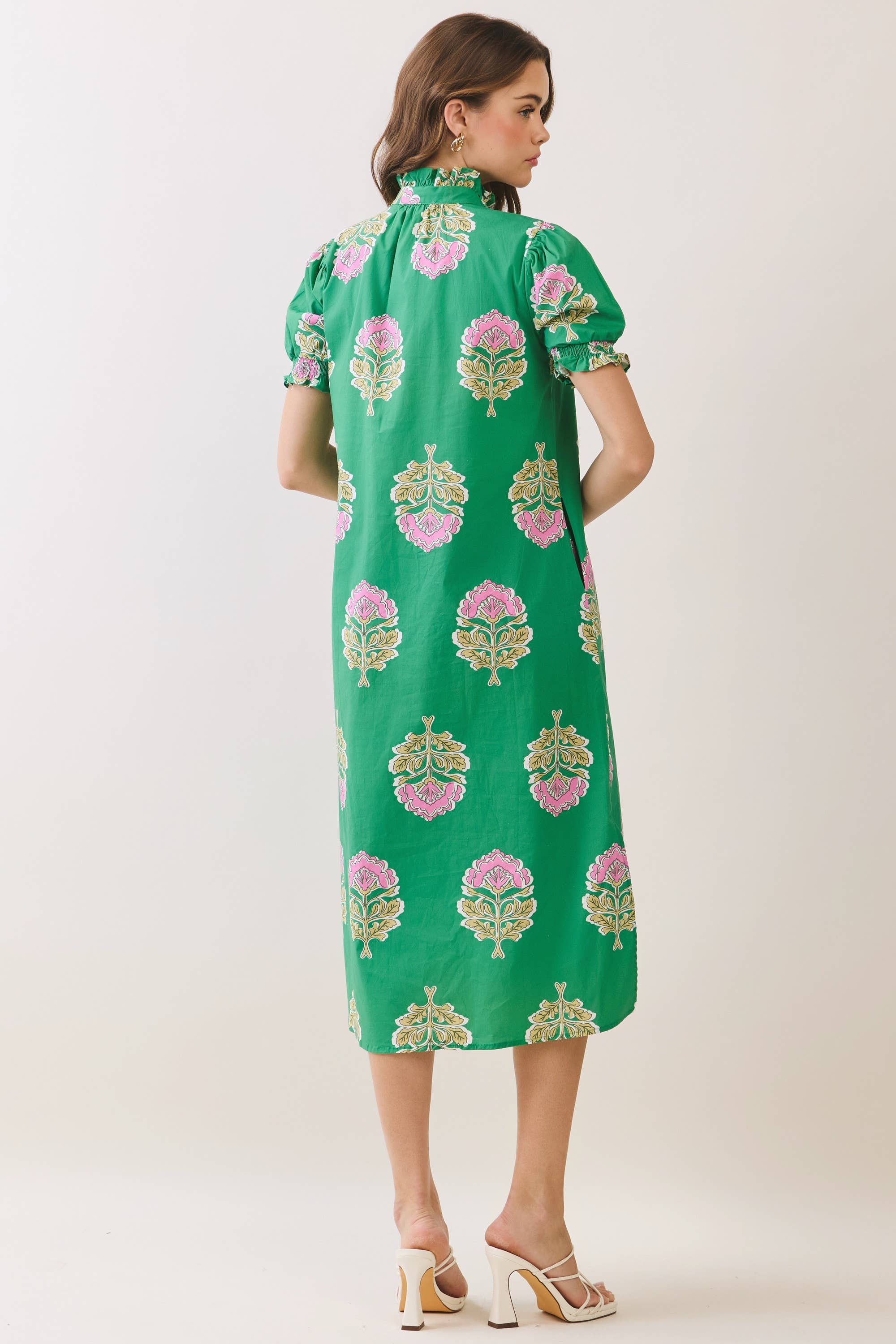 Clara Ruffle Midi Dress