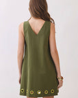Weekend Cabin Mini Dress-Olive