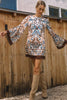 Western Sky Border Mini Dress