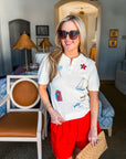 Nautical Moments Embroidered Knit Top