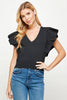 Meet Up Knit Top-Black