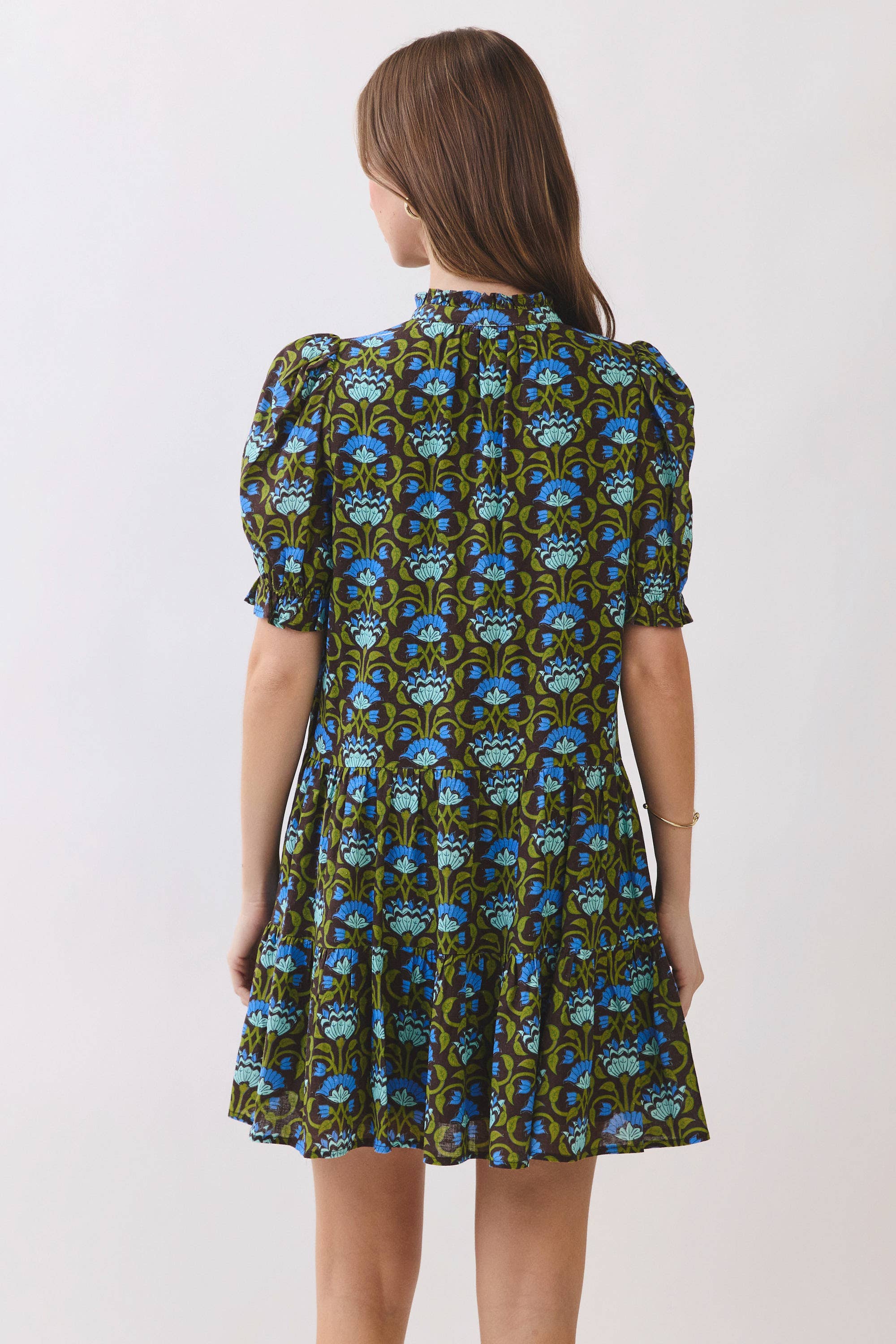 Baby Blossom Mini Dress-Brown