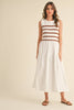 Feeling Social Midi Dress- Brown