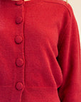 Fireside Cottage Cardigan-Cherry