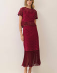 Party Ready Fringe Midi Skirt