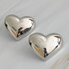 Polish My Heart Stud Earrings- Silver