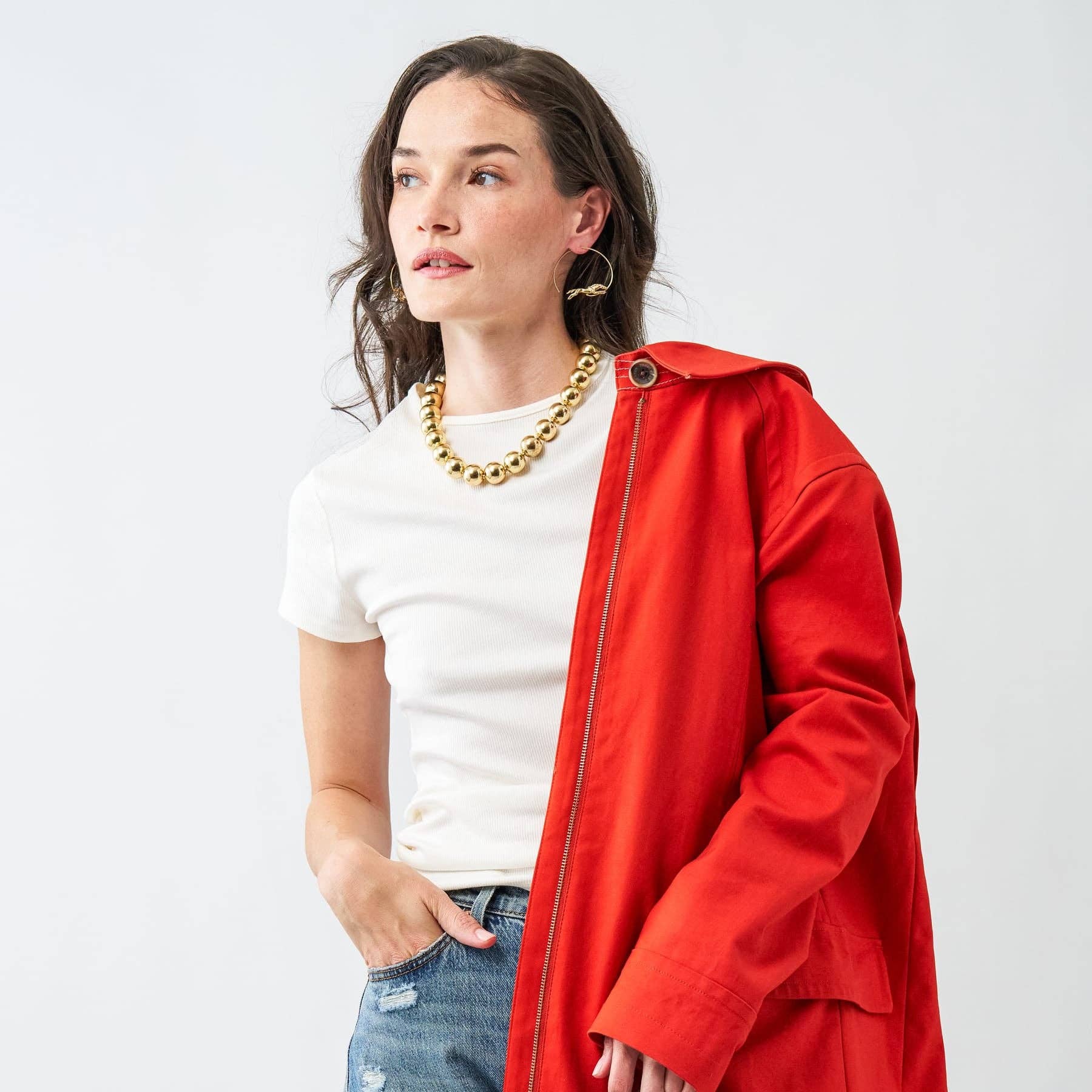 Iris Golden Bead Necklace
