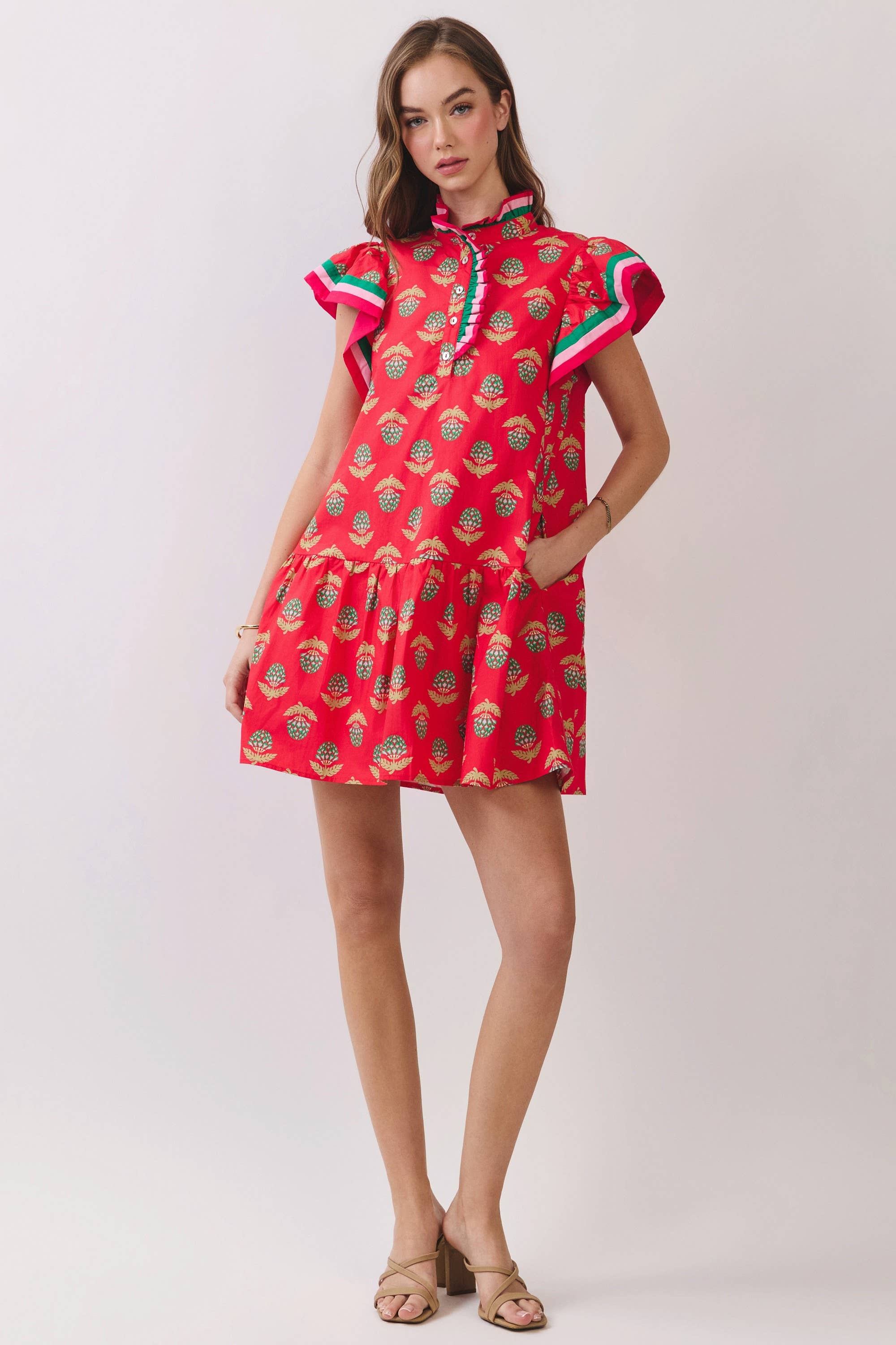 Floral Medallion Mini Dress
