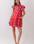 Floral Medallion Mini Dress