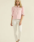 Seaside Zipper Front Jacket-Light Pink