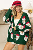 Santa Baby Cardigan- Hunter Green