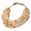 Chunky Beaded Necklace-Beige