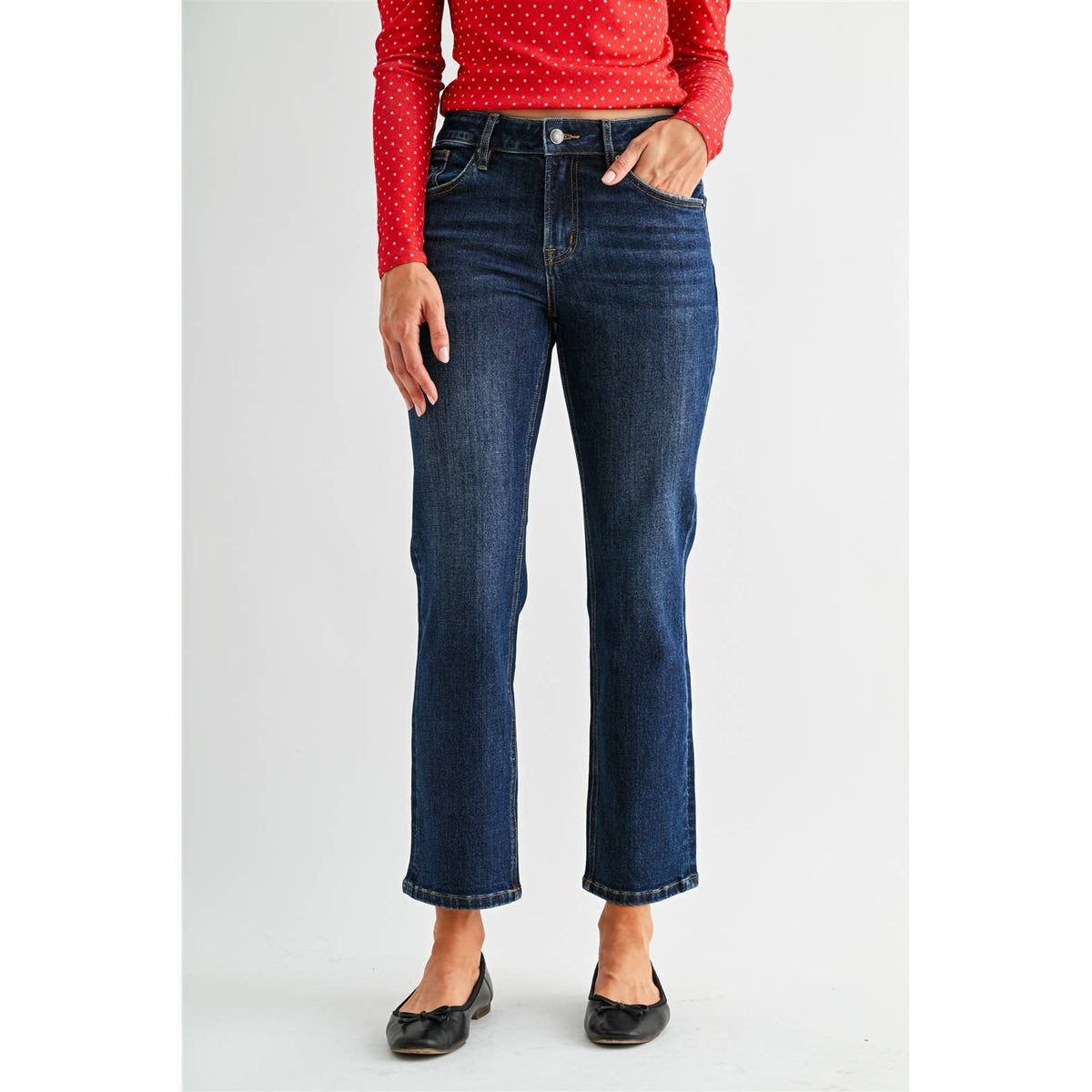 Iconic Straight Ankle Jeans