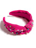 Gemmie Knotted Headband-Magenta