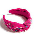 Gemmie Knotted Headband-Magenta