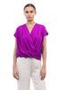 Silky Feels Drape Blouse- Viola