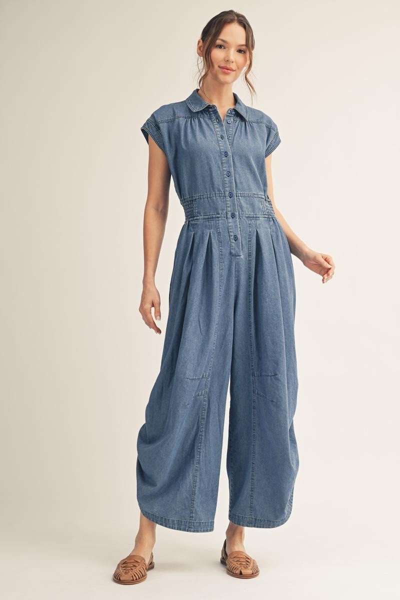 Palm Coast Denim Jumpsuit