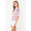 Sunny Horizon Embroidered Top-Pink