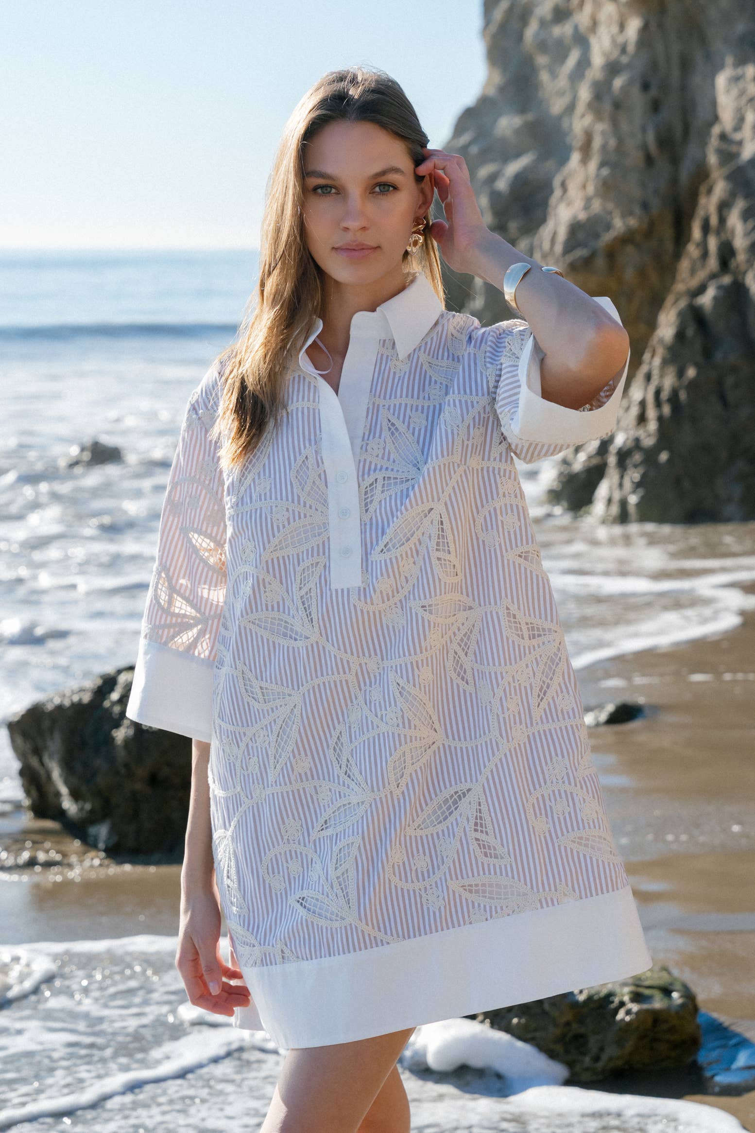 Floral Horizon Shirt Dress