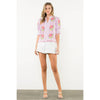 Sunny Horizon Embroidered Top-Pink