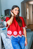 Bohemian Dreams Embroidered Top-Brick