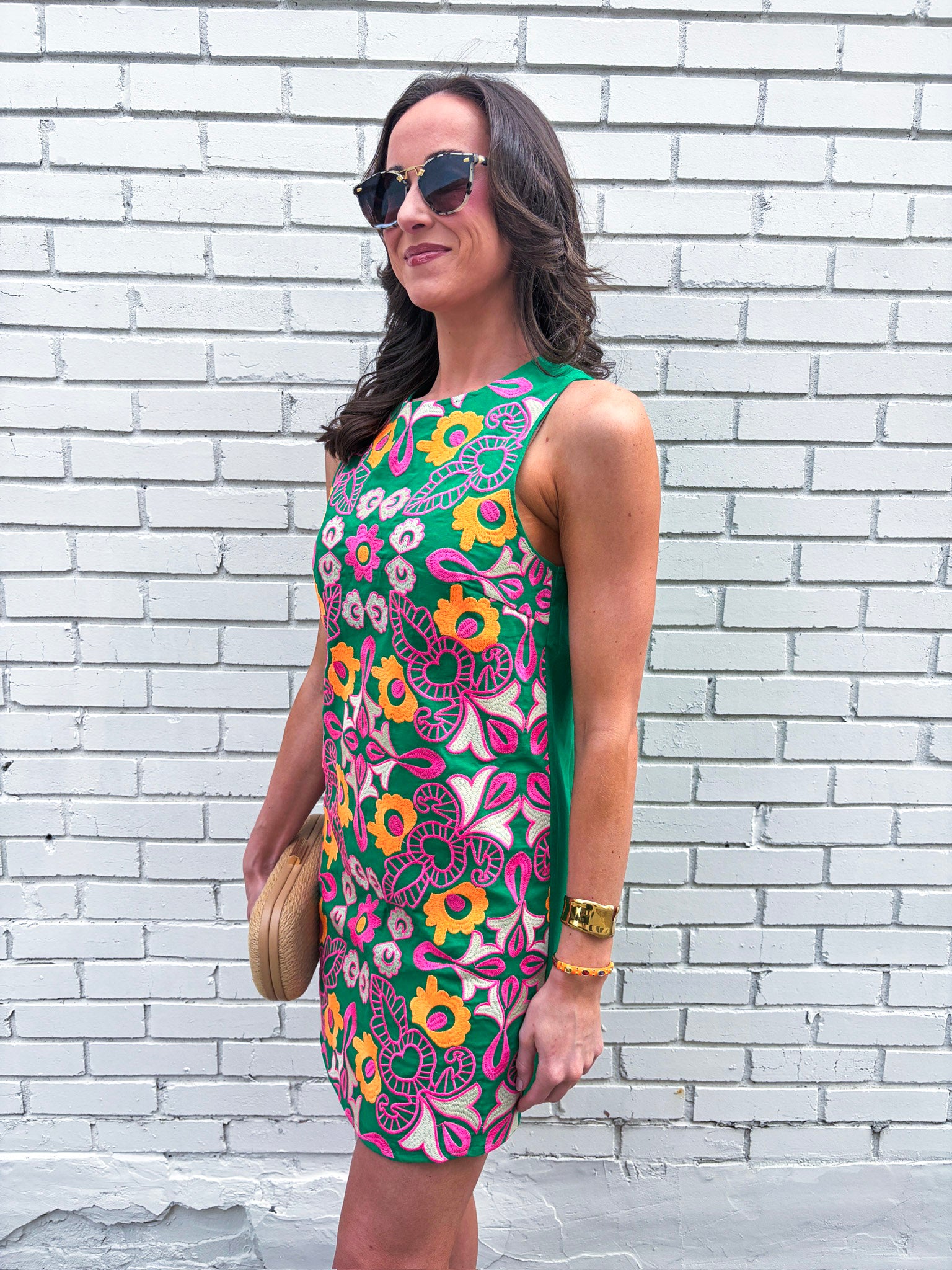 Petal Poetry Embroidered Mini Dress