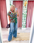 Rustic Retreat Velvet Jacket-Green