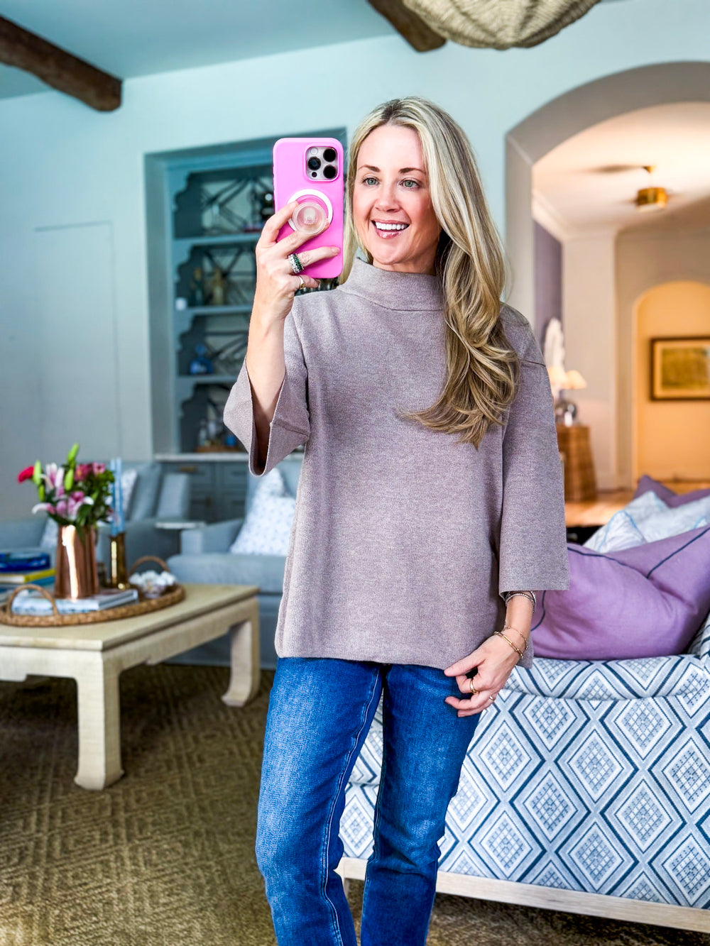 Sweet and Soft Pull Over Sweater-Mocha