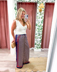 Checkerboard Wide Leg Pants