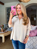 Everyday Style Half-Zip Top-Stone