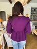 In Love Peplum Top- Plum