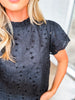 Moon Light Lace Top- Black