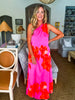 Glena Floral Maxi Dress-Pink