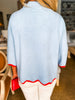 Go With the Flow Knit Top-Blue/Orange
