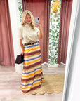 Painted Lines Maxi Skirt