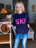 Ski Sport Sweater-Navy/Pink