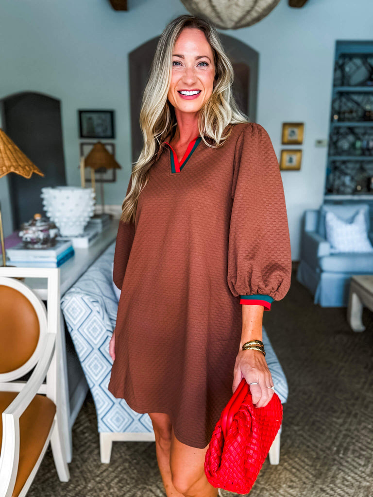 In the Details Dress-Brown