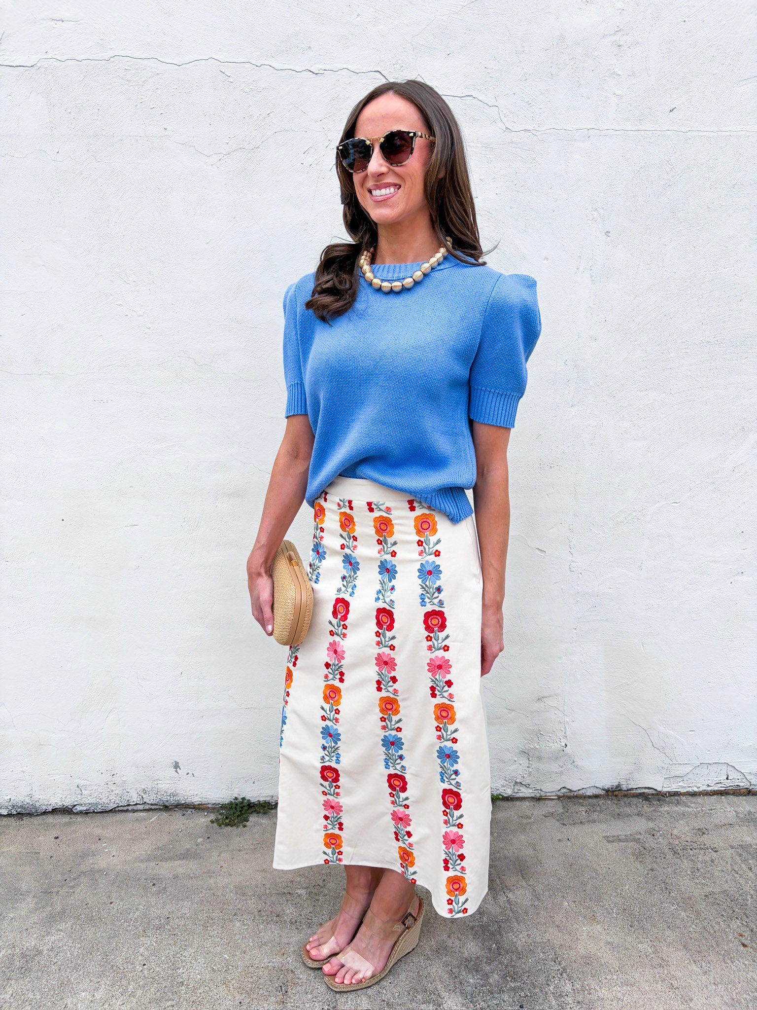 Weekend Time Knit Top-Blue