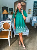 Wild Garden Escape Mini Dress-Pine