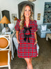 The Present Plaid Dress- Red