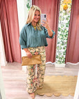 Yvette Puff Sleeve Top-Blue