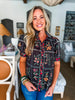 Delicate Dreams Floral Top-Black