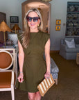 PREORDER: Sweet Afternoons Mini Dress-Olive