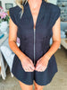 Darling Gaze Romper-Black