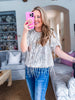 Ball Drop Sequin Fringe Top